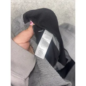 Athleta Pants Womens 4 Gray Black Plaid Brooklyn Ankle‎ Side Stripe Stretch thumbnail 8