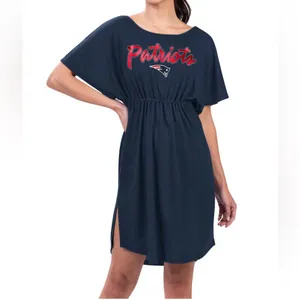 New England Patriots Versus Swim Cover Up Womens Size XS Navy G-III 4‎ Her thumbnail 3