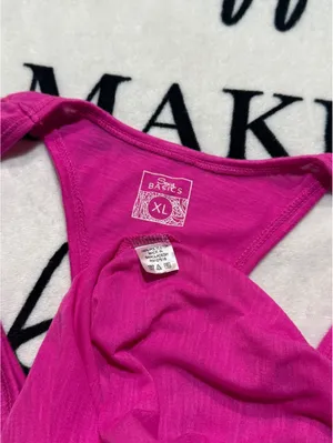 Hot pink racerback athletic tank top Size XL thumbnail 6