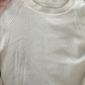 White Ribbed Knit Sweater Garage thumbnail 2