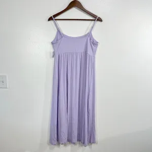 Old Navy Fit & Flare Cami Midi Dress Lavender Aure Large Casual Sundress Rayon thumbnail 3
