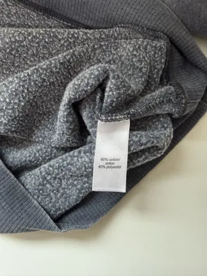 Maurices Off The Shoulder Sweatshirt Washed Navy Blue Fleece Lined thumbnail 9