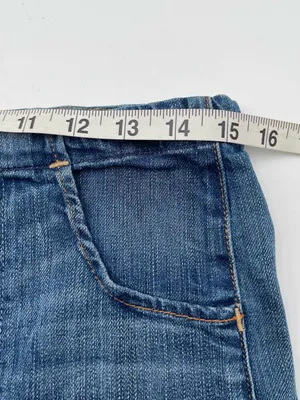 Y2K Citizens Of Humanity Ruffle Hem Mini Denim Jean Skirt Sz 26 USA *READ* thumbnail 7