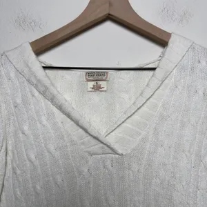 Ralph Lauren Women Cotton Angora Cable‎ Knit Hoodie Small Preppy Old Money thumbnail 4