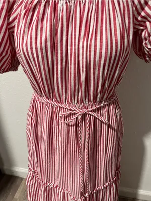 Draper James Red Striped Maxi Dress Size XS thumbnail 2