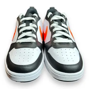 Nike Court Borough Low 2 (GS) BQ5448-115 Size 6.5Y/8 Women White/Black‎ Sneaker thumbnail 2