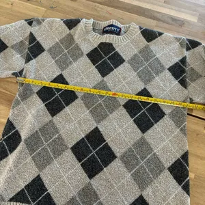 Vintage Liberty Beige & Black Argyle Sweater L thumbnail 3