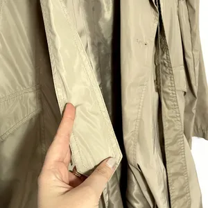 French Connection tan trench coat women's size S full length pockets small marks thumbnail 8