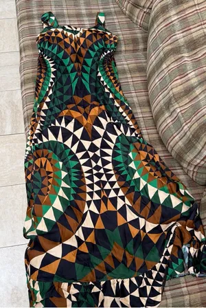 FARM Rio Geometric Print Green, Brown & Cream Maxi Dress thumbnail 1