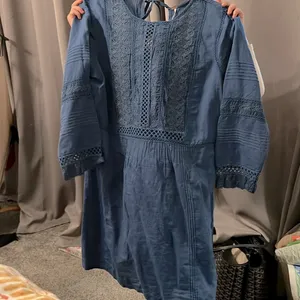 Free people linen/cotton Dress L thumbnail 2