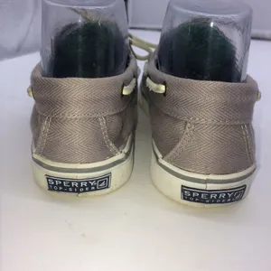 Sperry Top Siders Bahama with Gray Herringbone Cotton Canvas for Wormen thumbnail 5