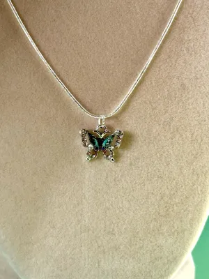Sterling Silver Butterfly Necklace thumbnail 1