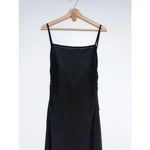 Reformation Breslin Midi Dress Black Sparkle Metallic Night Sky Size Large thumbnail 5