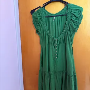 Free people Green Button-Front babydoll peasant dress thumbnail 2