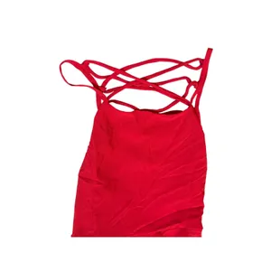 NWT Lulus Size Large Super Starlet‎ Red Lace-Up Maxi Dress Open Back Sexy thumbnail 4