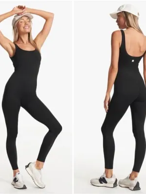 Vuori Black Scoop-Neck Active Jumpsuit thumbnail 2