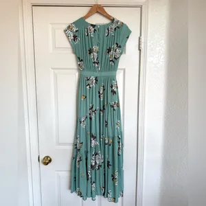 Free People All I Got Floral Printed Maxi Dress 0 XS Blue thumbnail 3