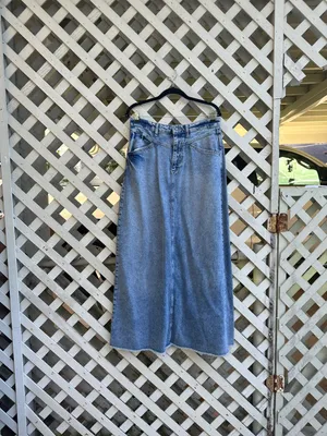 Free People Come As You Are Denim Maxi Skirt thumbnail 5