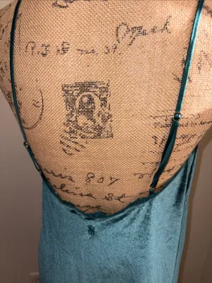 Victoria's Secret Emerald Victoria Secret Velvet Slip Dress - Spaghetti Strap thumbnail 5