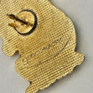 Vintage Centennia cat with Santa hat pin thumbnail 3
