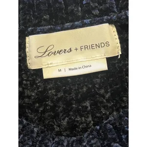 Lovers + Friends Parkwood Black Chenille Knit Tie Bell‎ Sleeve Cropped Sweater M thumbnail 8