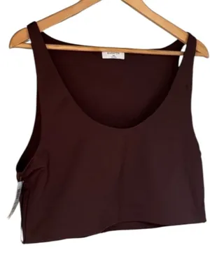 Babaton Contour Cropped Tank NEW xxl stretch coffee bean brown aritzia thumbnail 1