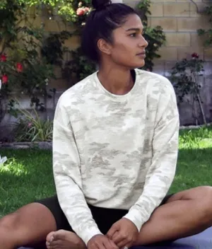 Athleta Pure Luxe Camo Printed Sweatshirt thumbnail 1