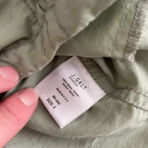 Brandy Melville J Galt Zip Up Windbreaker Raincoat Green Small thumbnail 4