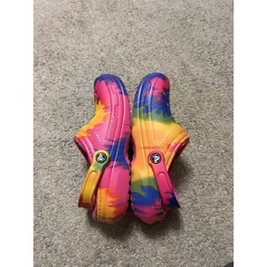 Crocs Classic Lined Tie‎ Dye Clog Shoes Mens 5 Womens 7 Pink Blue Yellow thumbnail 5