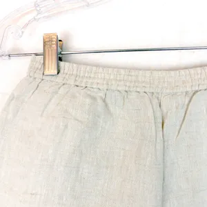 The Reset R Label Linen Shorts Womens XS Khaki Oatmeal Elastic Waist Beach thumbnail 2