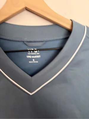 Abercrombie YPB neoKNIT Blue V Neck Cropped Pullover Sweatshirt S thumbnail 4