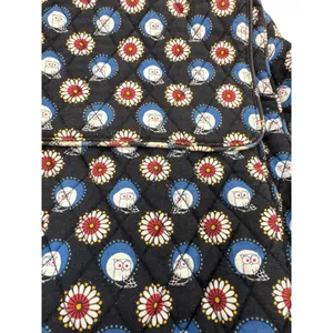 Vera Bradley blue Owl & Floral Print Quilted Backpack 16" x 14" SKU 7335 thumbnail 3
