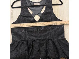Altar’d State Black Lace Fit & Flare Cutout Party Dress Large thumbnail 8