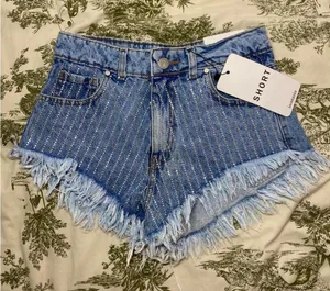 Rhinestone shorts Blue Size XS thumbnail 1