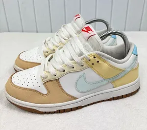 Nike Women’s Dunk Low Next Nature Soft Yellow Aquarius Blue Size 8 thumbnail 1