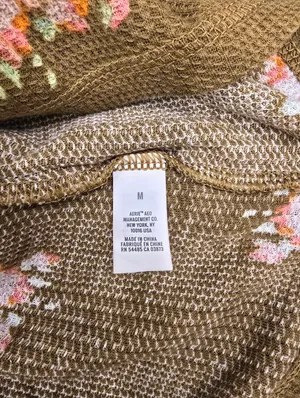 Aerie thermal long sleeve Henley shirt floral snap button M NWOT thumbnail 4