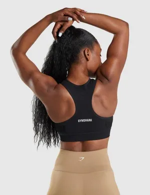 Gymshark, Energy Seamless Sports Bra - Black S thumbnail 2