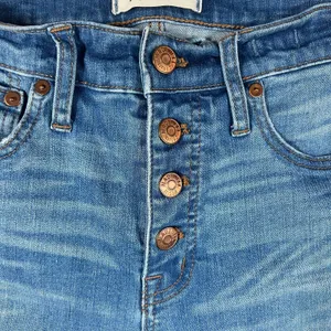 Madewell Womens Cali Demi Boot Jeans Distressed Raw Hem Button Fly Size 26 thumbnail 2
