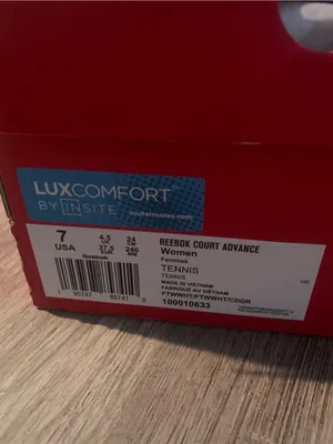Reebok Court Advance Women’s White Sneakers Size 7 NWT LuxComfort Memory Foam thumbnail 3