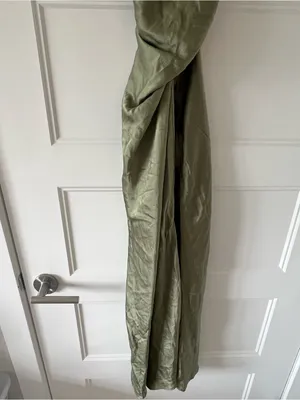 NWOT Reformation Casette Silk Dress Green Size 8 thumbnail 5