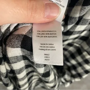 Rails Black & White Gingham Plaid Front Tie Cutout Sleeveless Mini Dress Small thumbnail 11