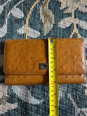 Vintage Dooney & Bourke Ostrich Collection Checkbook Organizer Wallet Billfold thumbnail 3