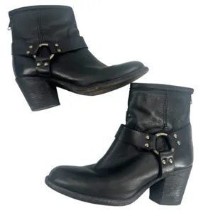 Frye Tabitha‎ Harness Short boots harness black sz 7.5 thumbnail 1