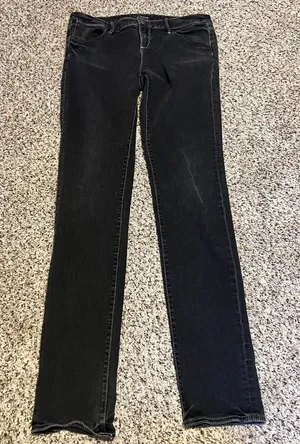 Elie Tahari Black Slim Fit Jeans Low‎ Rise Narrow Leg Designer Denim Size 6 thumbnail 1