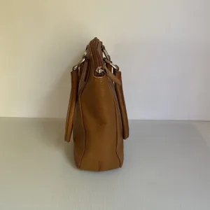 Fossil SHB3207A Brown Genuine Leather Tote Shoulder Bag Cognac Double Handle thumbnail 4