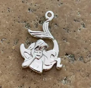 Disney Couture Little Mermaid 14K White Gold Plated Ariel Charm thumbnail 1