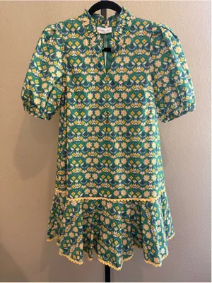 Entro Women's Garden Mini DressDress in Green Size S thumbnail 4