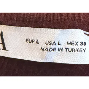Zara Burgundy Maroon Gold Button Cardigan Sweater Size L NWT Quiet Luxury thumbnail 10