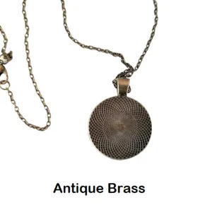 Grateful Dead Steal Your Face Collectible Necklace Antique Brass Chain thumbnail 2