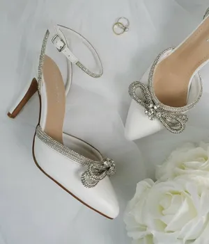 Top Moda white heels thumbnail 1